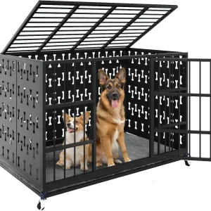 Indestructible Dog Crate with Cushion
